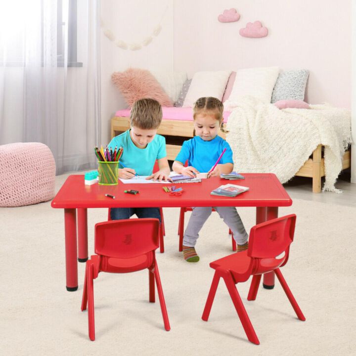 Hivvago 4-pack Kids Plastic Stackable Classroom Chairs