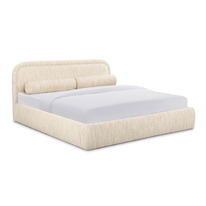 Murielle Cream Heavy Knubby Boucle Queen Bed Murielle Cream Heavy Knubby Boucle Queen Bed