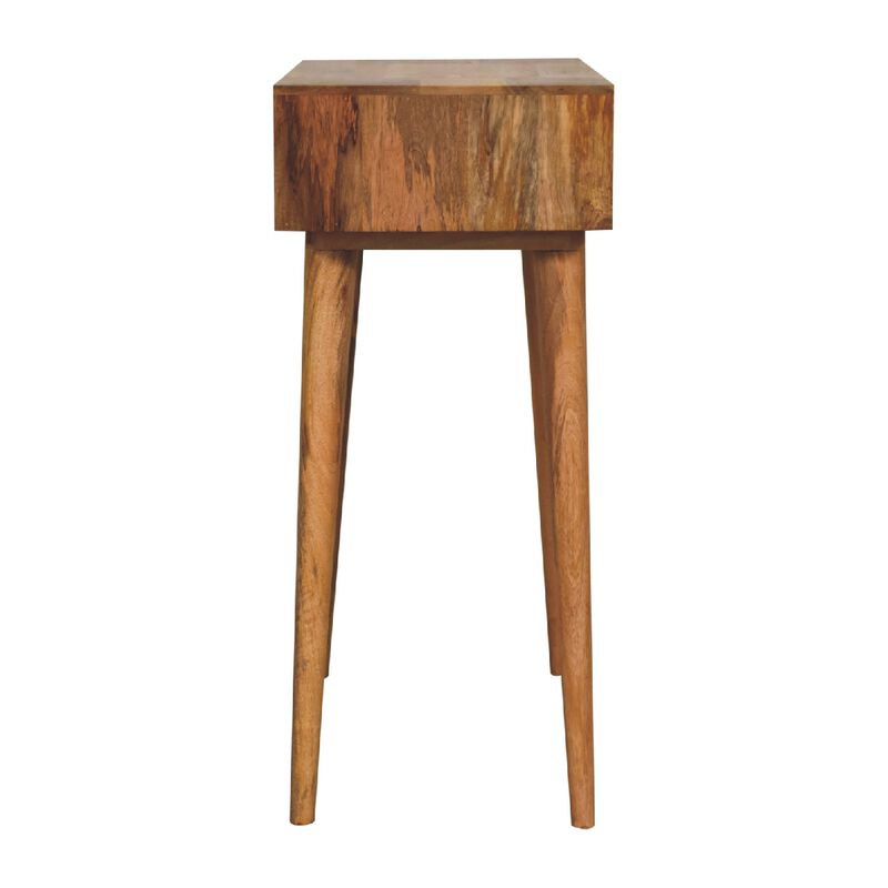 Mini Pink Dressing  Solid  Oak-ish Wood Table