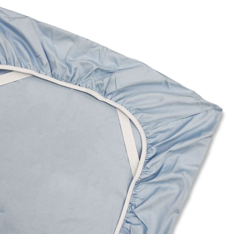 Egyptian Linens - Low Profile Fitted Sheet (7-10 Inches) Soft Cotton Sateen - Made in USA