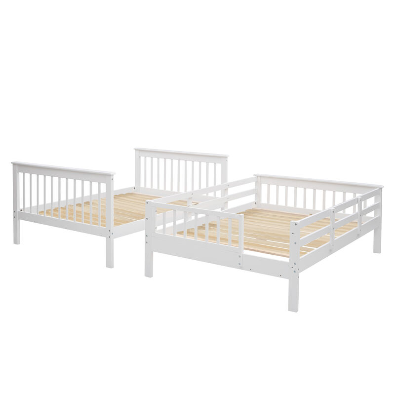 Modern Storage Bunk Bed with Open Shelves