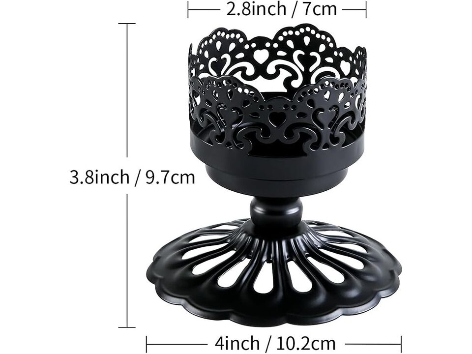 Antizer Candle Holders Set 3-4/5” Hight Elegant Iron Metal Candlesticks