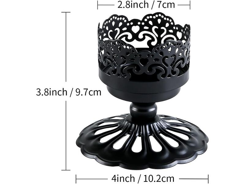 Antizer Candle Holders Set 3-4/5” Hight Elegant Iron Metal Candlesticks