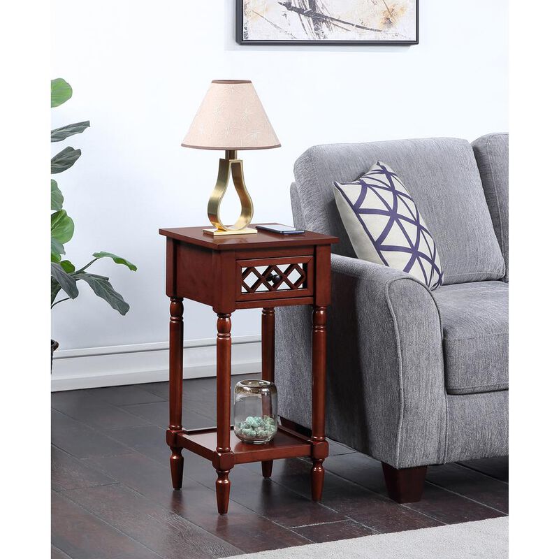 Convience Concept, Inc. French Country Khloe Deluxe, 1 Drawer Accent Table with Shelf