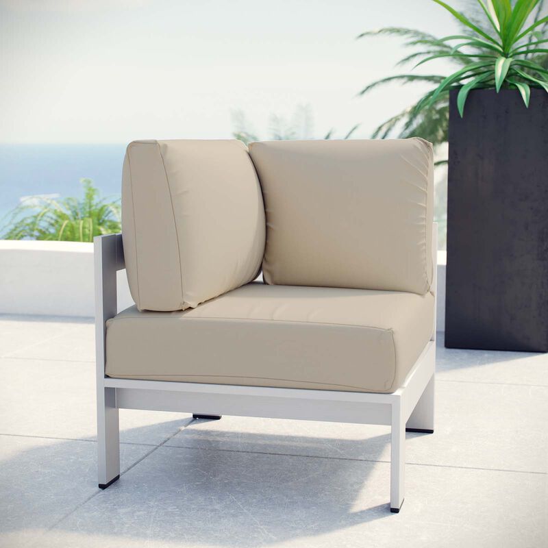 Modway - Shore Outdoor Patio Aluminum Corner Sofa