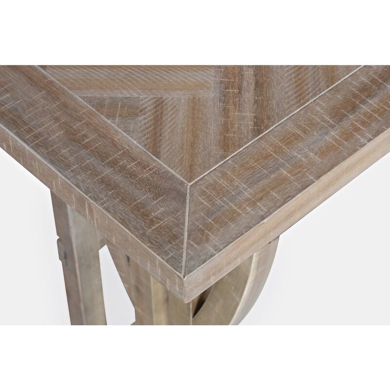Jofran Herringbone Counter Height Four Piece Console 74 Dining Table Set