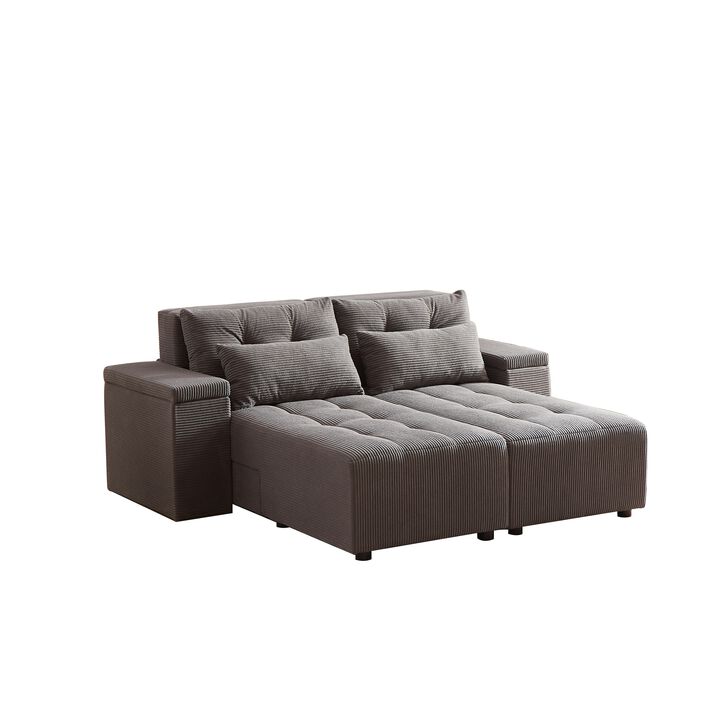 Merax Convertible 3 in 1 Sleeper Sectional Sofa