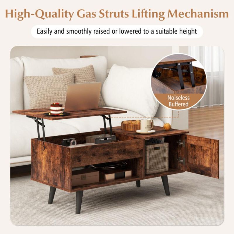 Hivvago Lift Top Coffee Table with Storage and Hidden Compartment