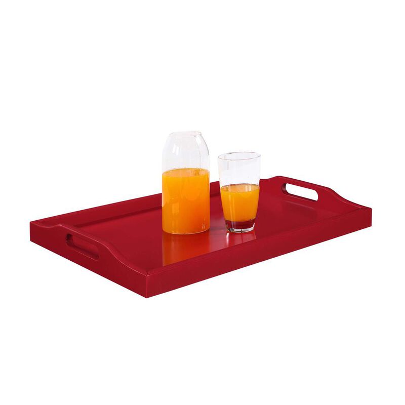 Convenience Concepts Designs2Go Serving Tray, Cranberry Red