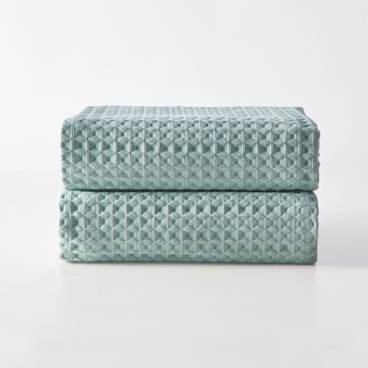 Dolce Mela Waffle Bath Towels Set of 2