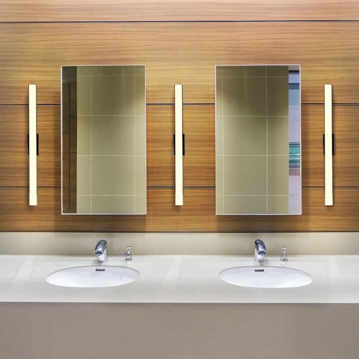 VONN Lighting Integrated AC LED ADA Compliant Bathroom Wall Lighting Fixture in Chrome