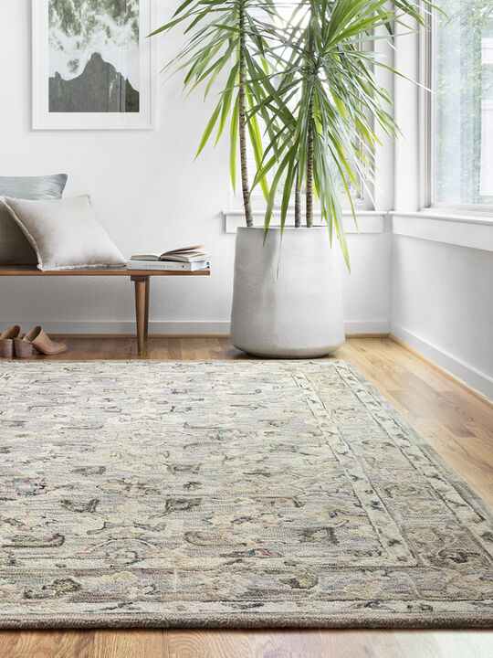 Beatty BEA04 LBLue/Multi 18" x 18" Sample Rug