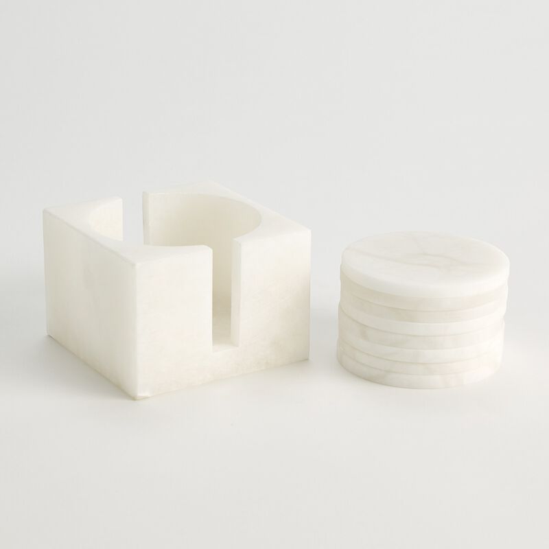 Set of 8 Coasters With Holder