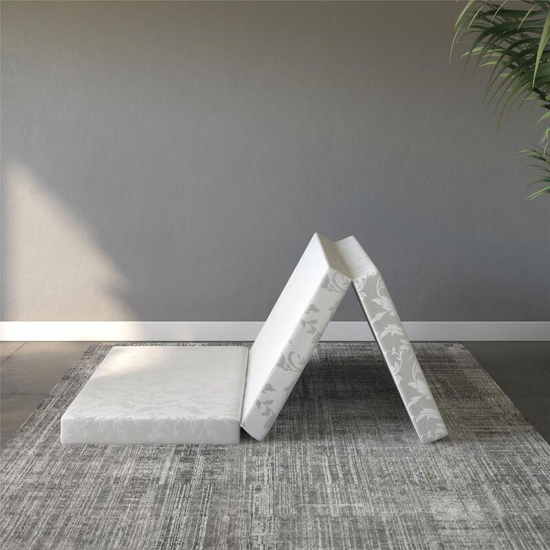 Signature Sleep 4-Inch Tri-Fold Mattress / Folding Mattress, Twin