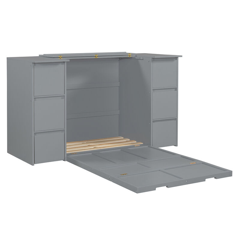 Merax Murphy Bed with Drawers