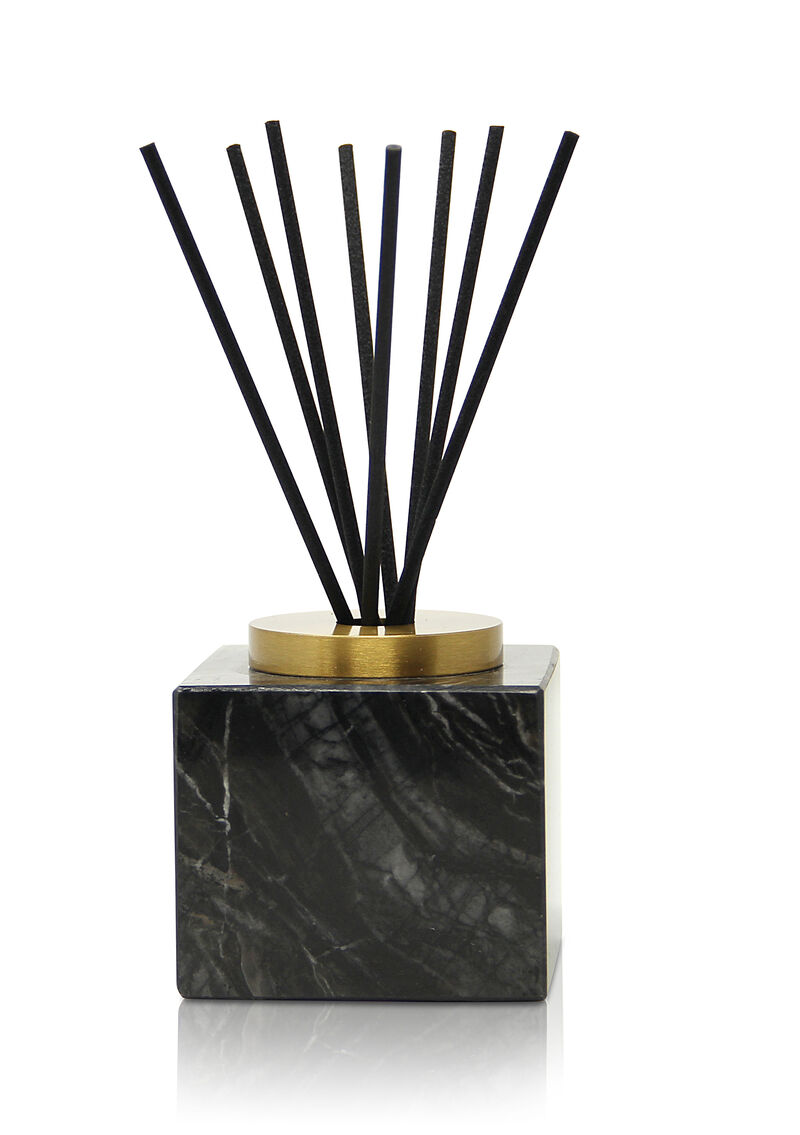 Black Marble Reed Diffuser, "Lily Of The Valley" Scent