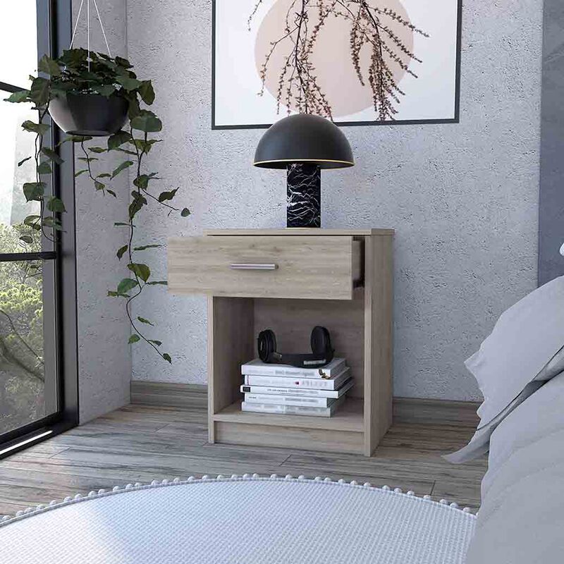 Nightstand Coco, Bedroom, Light Gray