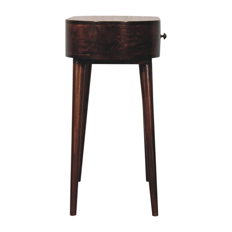 Artisan Furniture Solid Wood Honey Caramel Rounded Small Console Table