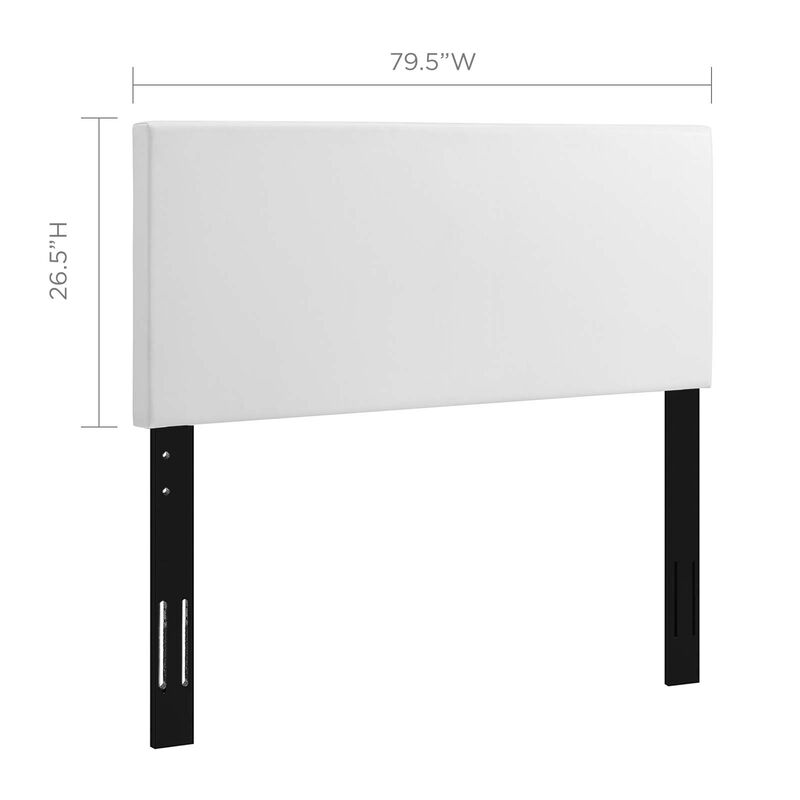 Modway - Taylor King and California King Upholstered Faux Leather Headboard White