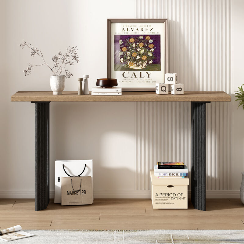 Merax Console Table with Distinctive Round Hollow Legs