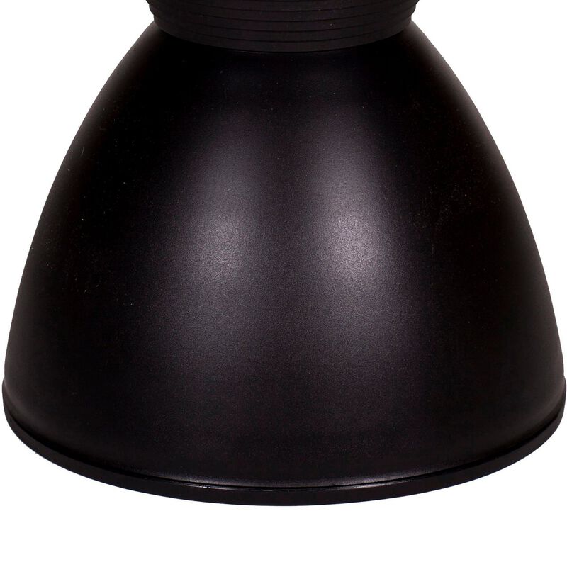 Hillary 17 Inch Side Table, Indoor Outdoor, Hourglass Shape, Black Finish - Benzara