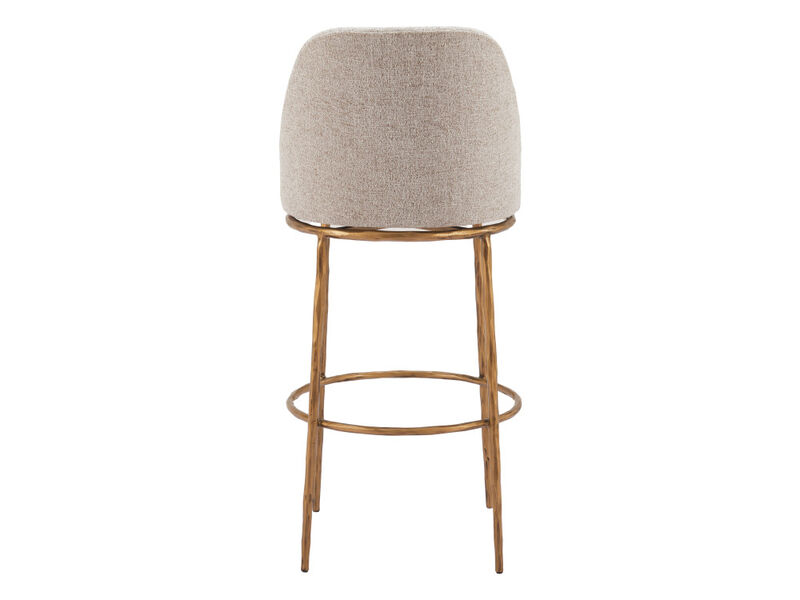 Nordhavn Swivel Barstool Beige & Gold