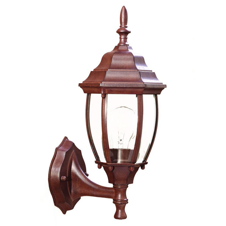 Hivvago Dark Brown Globe Lantern Wall Light