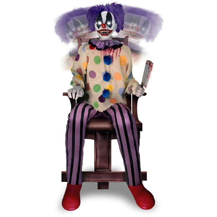 Haunted Hill Farm Sitting Thrashing Clown