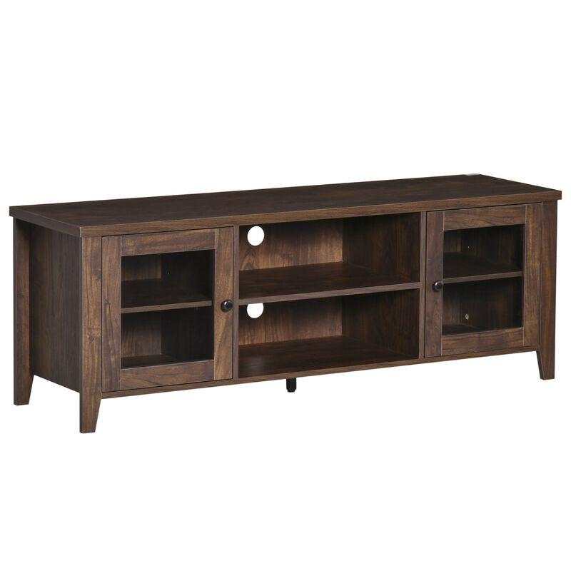 Brown TV Unit: Elegant Stand with Storage for 60" Televisions