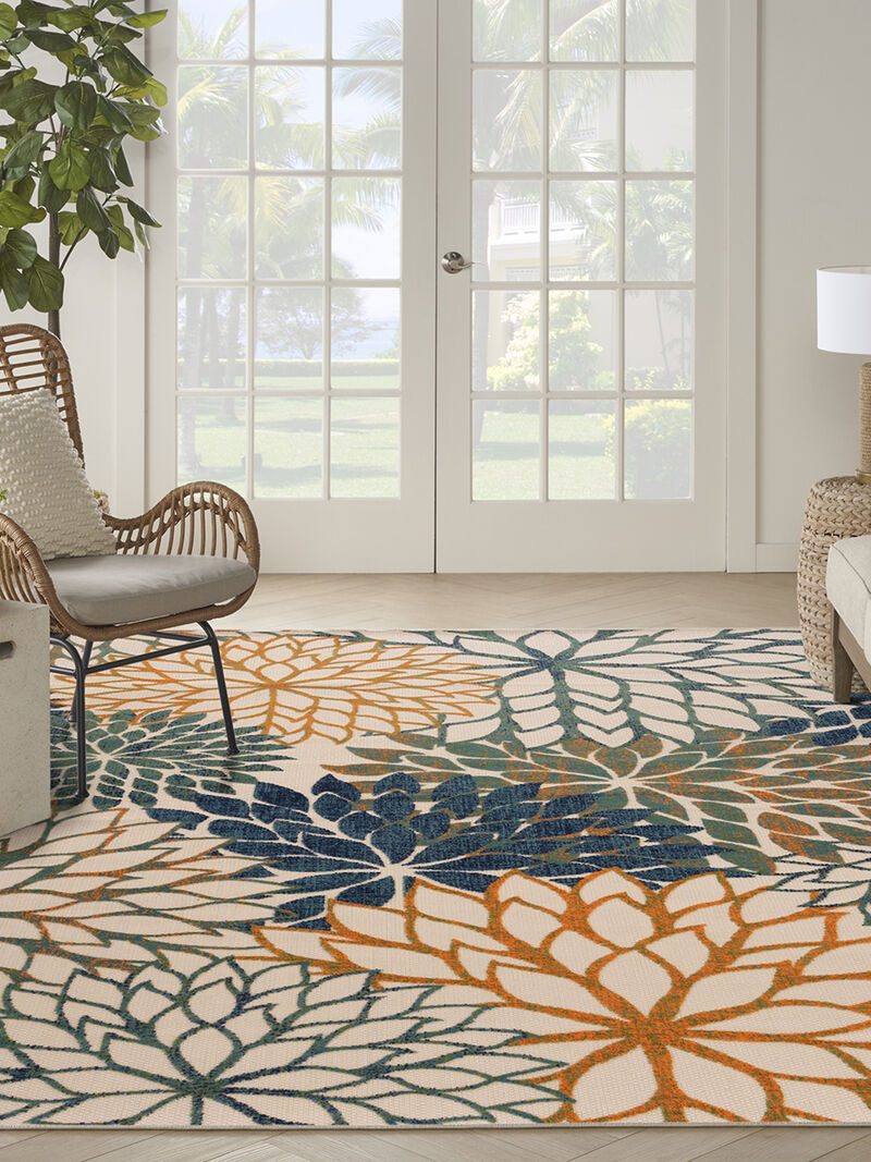 Aloha ALH05 Blue/Green 6' x 9' Rug