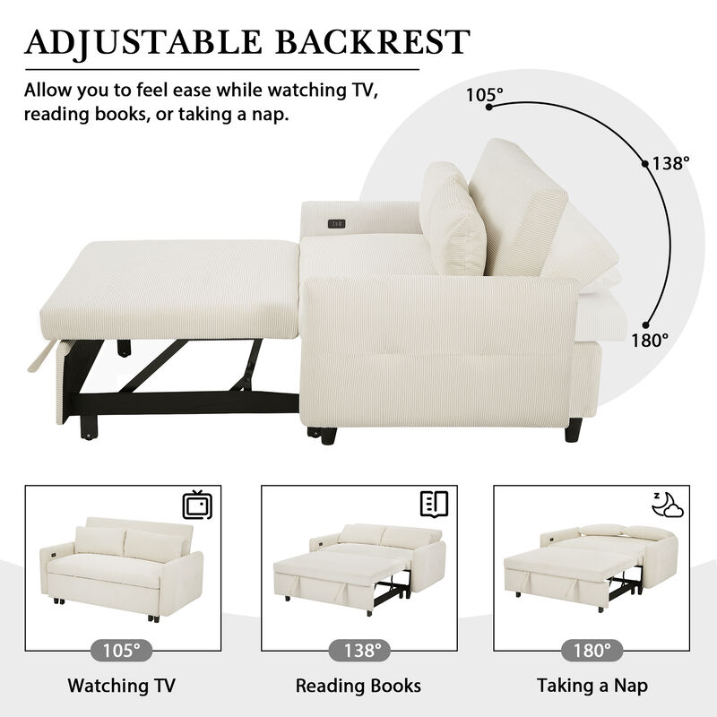 Merax Pull-out Sofa Bed Convertible Couch