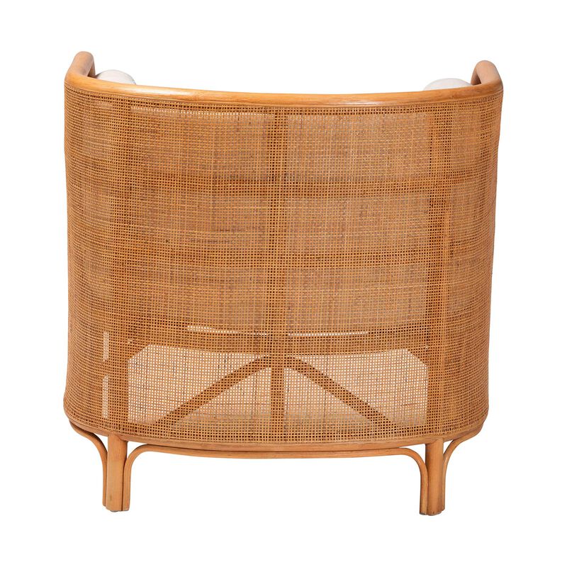 bali & pari Bandung Bohemian Light Honey Rattan Accent Chair