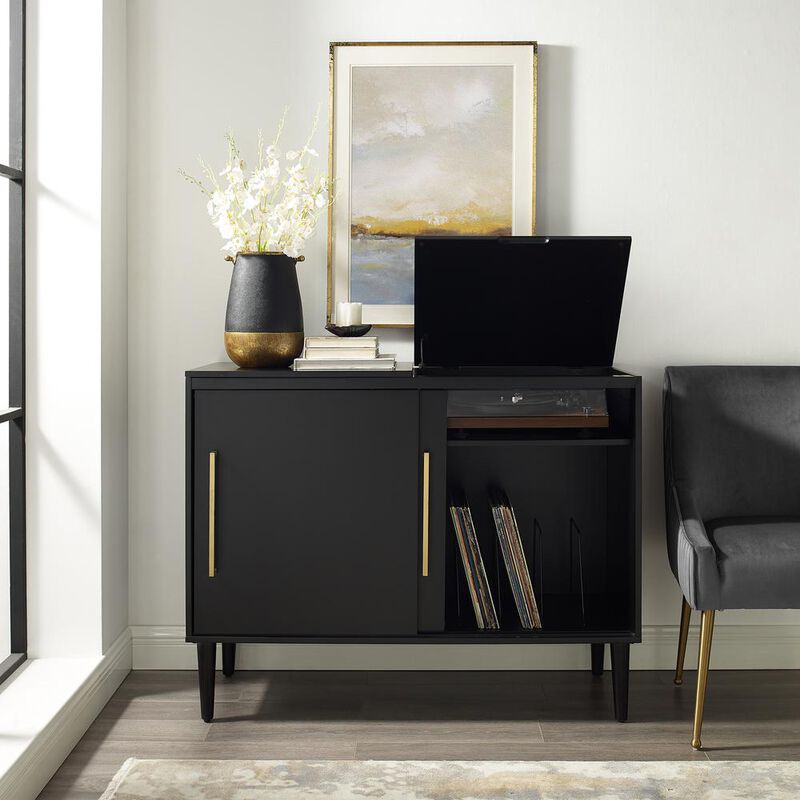 Crosley Furniture Everett Media Console Matte Black