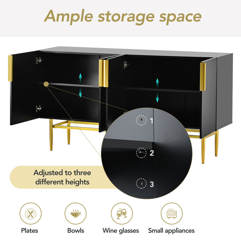 Merax Modern Elegant 4-door Sideboard Buffet Cabinet
