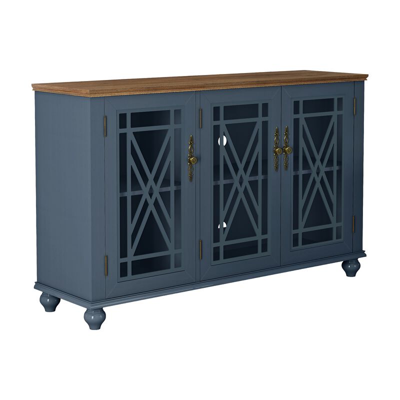 FESTIVO 55" Antique-Inspired Kitchen Buffet Sideboard Cabinet