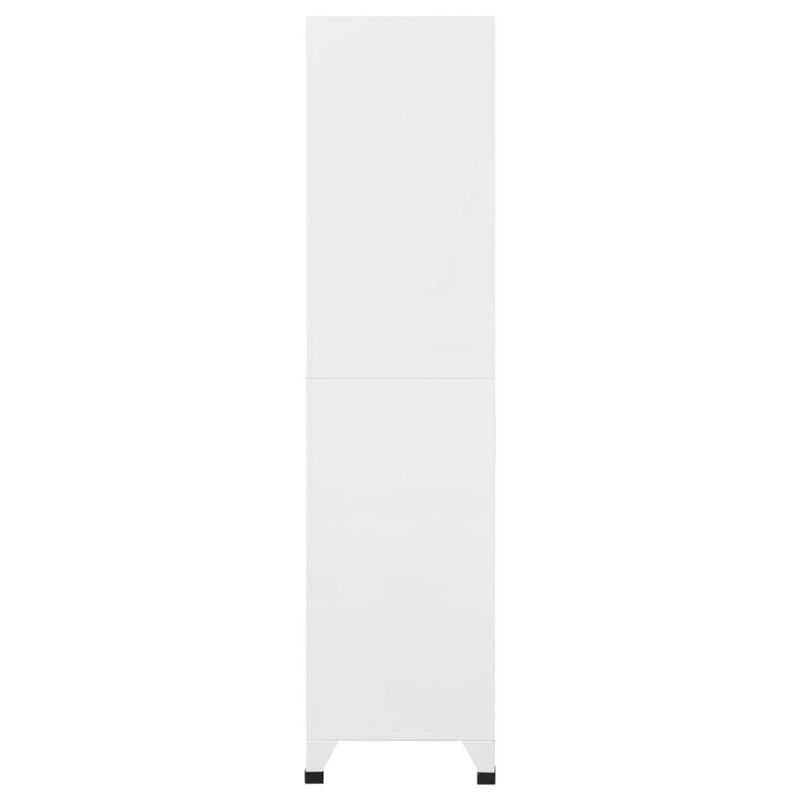 Rim 12 Locker Cabinet with Storage Compartments, Slate Gray Steel - Benzara