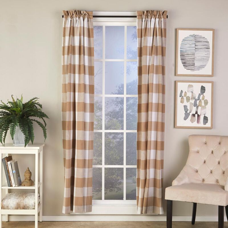 SKL Home By Saturday Knight Ltd Grandin Curtain Panel - 40X63", Tan/White