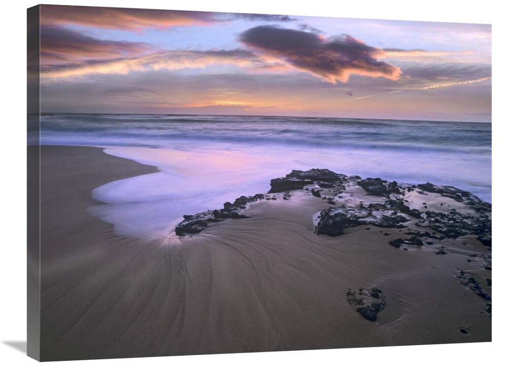 Sandy beach, Oahu, Hawaii-Canvas Art-32x24