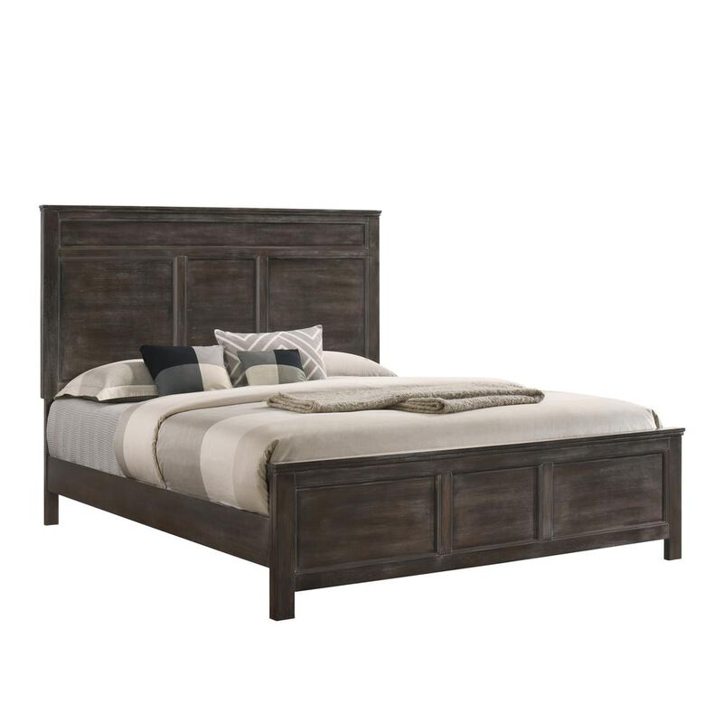 New Classic Furniture Furniture Andover Traditional King Wood Bed in Nutmeg