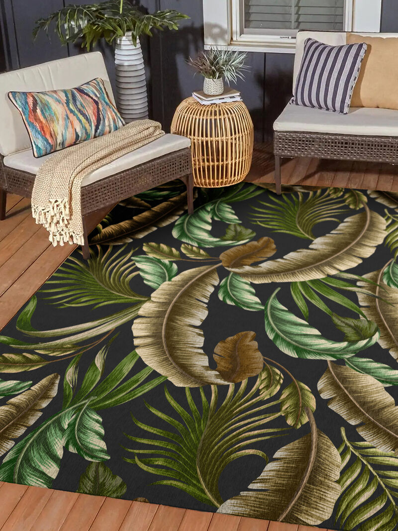 Tropics TC1 Black 9' x 12' Rug