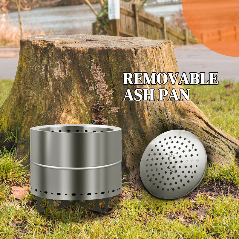 Portable Smokeless Fire Pit for Outdoor Patio and Backyard Use