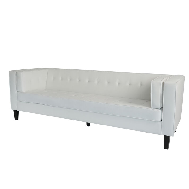 Merax Upholstered Tufted Coach Velvet Sofa