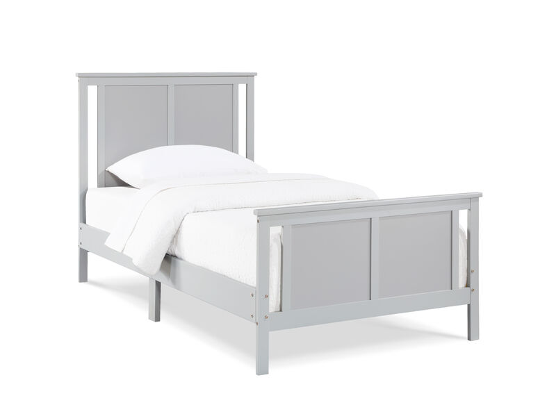 Olive & Opie Connelly Reversible Panel Twin Bed Gray/Rockport Gray