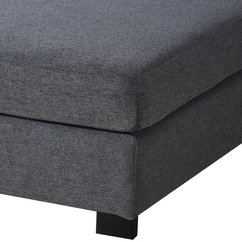 3 Pieces U Shaped Sofa With Removable Ottomans