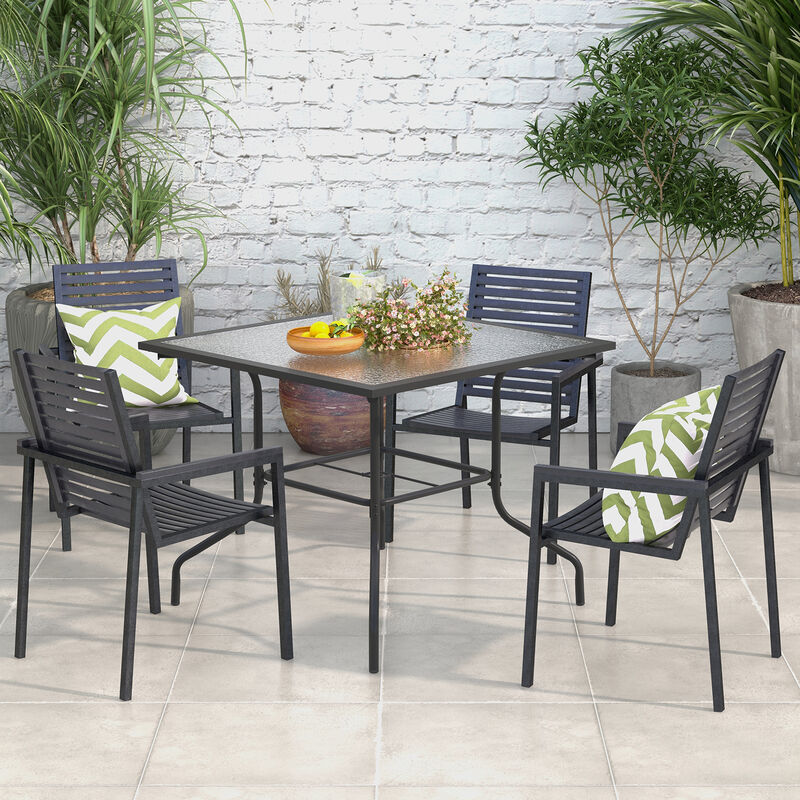 35 x 35 Inch Patio Dining Table with 1.5" Umbrella Hole