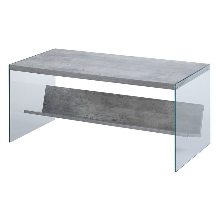 Convience Concept, Inc. SoHo Glass Coffee Table with Shelf