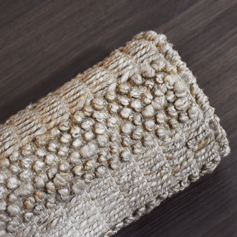 HAND WOVEN JUTE ECO-FRIENDLY Contemporary AREA RUGS  - 8'x10', Rectangle Shape, Beige Color, Contemporary, High Pile, Natural Fiber, Outdoor Indoor Handmade Area Rugs for Living Room (J00047)