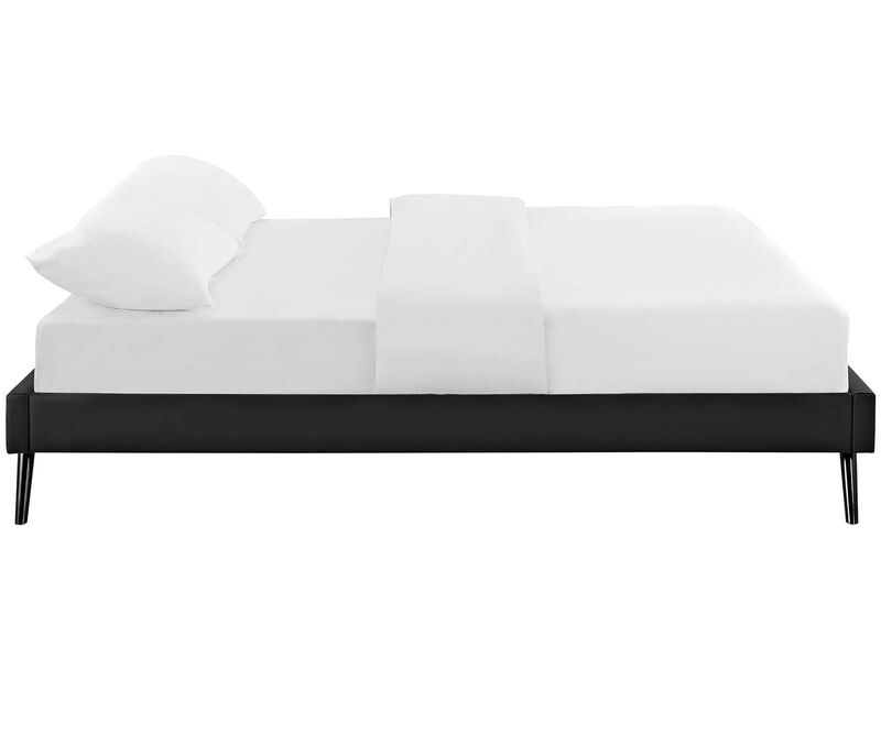 Modway - Loryn Queen Vinyl Bed Frame with Round Splayed Legs