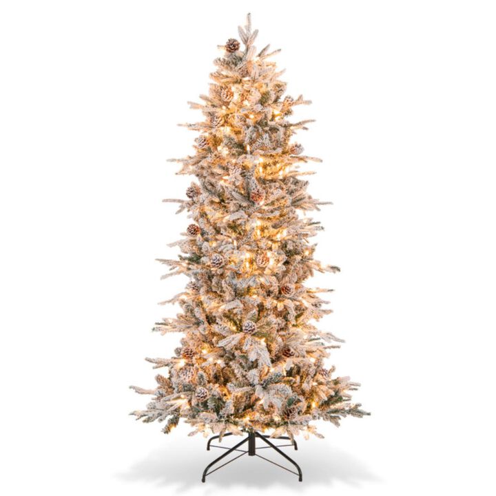 Hivvago 6/7.5 Feet Pre-lit Artificial Christmas Tree