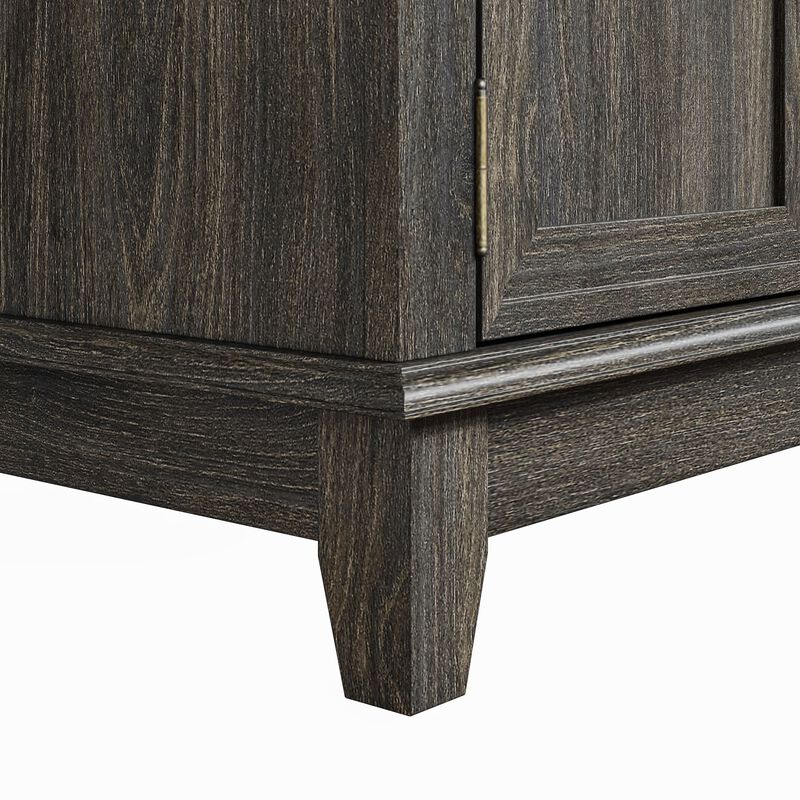 FESTIVO Rustic 72-Inch TV Stand with Adjustable Shelves, Hidden Storage